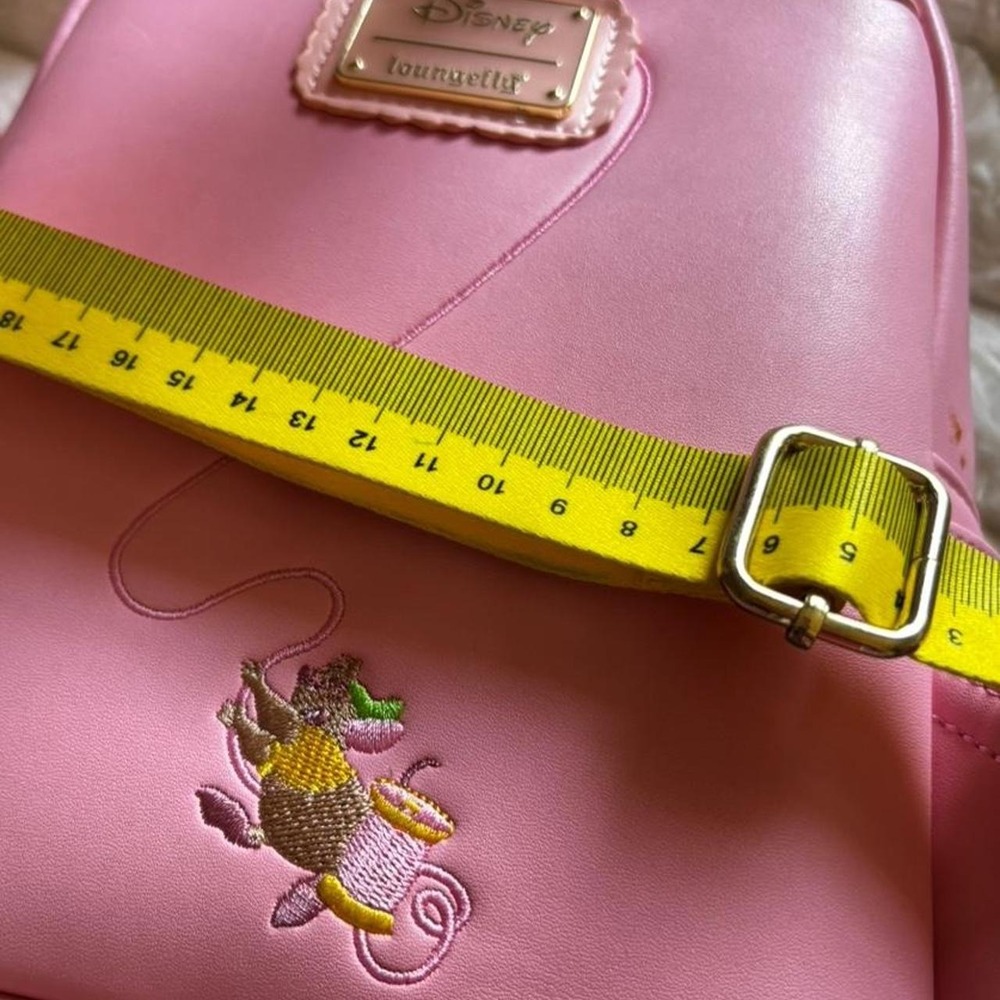 Disney Loungefly Cinderella pink backpack with bow - Picture 3 of 3